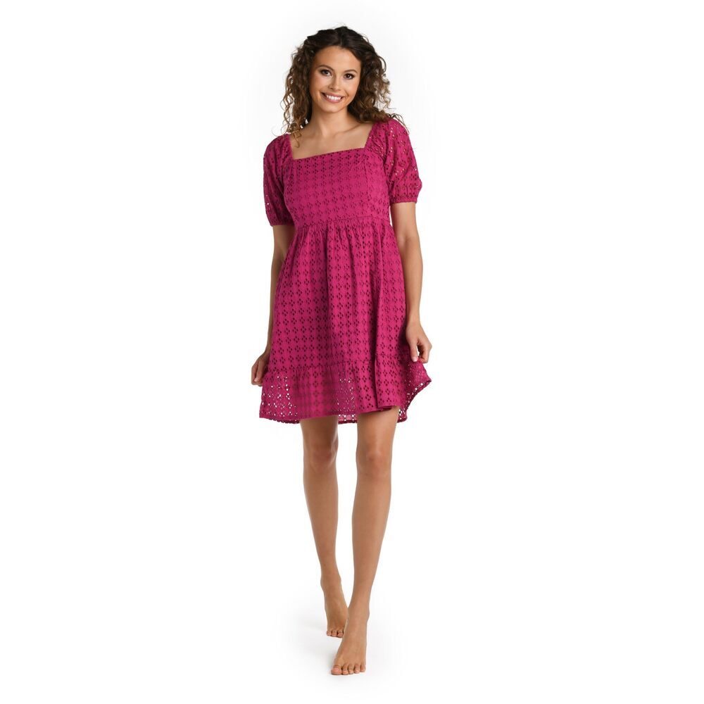 La Blanca Mini Dress Swimsuit Cover Up Magenta XS NWT - Picture 3 of 6